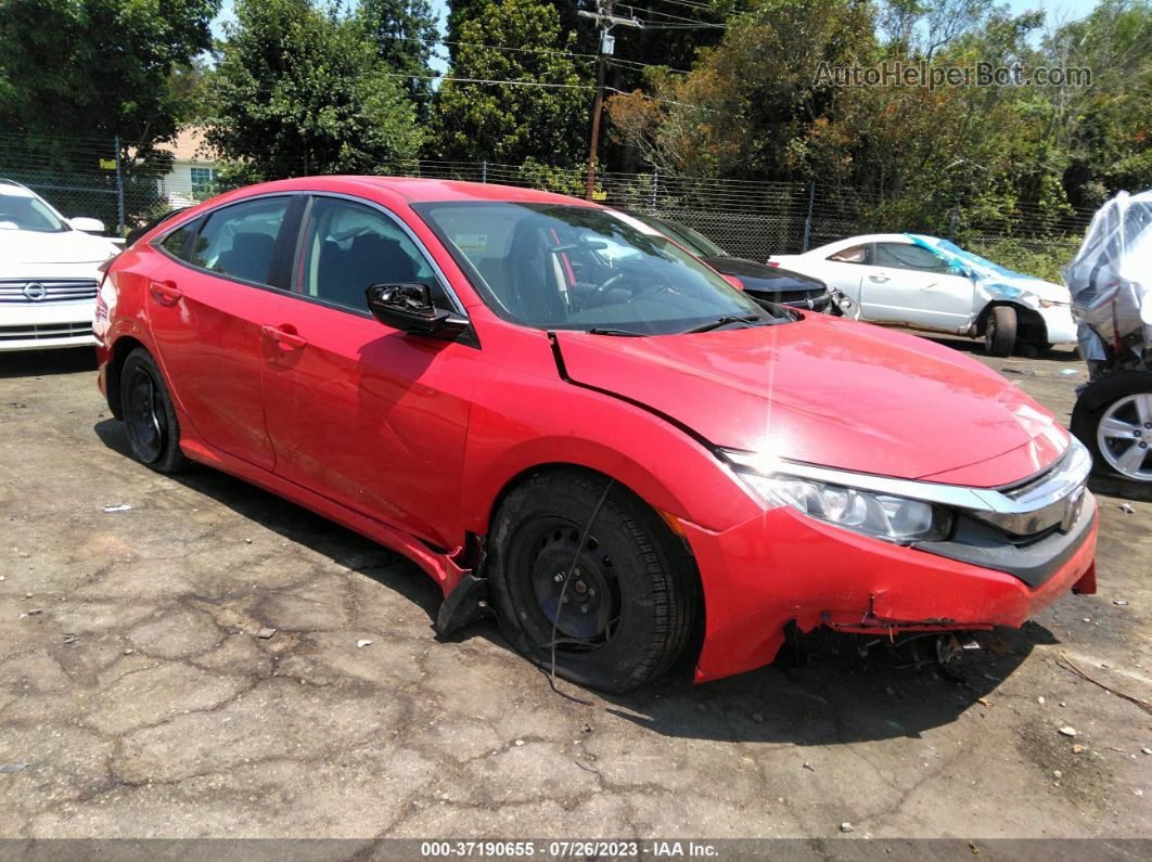 2016 Honda Civic Lx Red vin: 2HGFC2F50GH500506