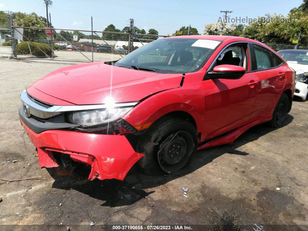 2016 Honda Civic Lx Red vin: 2HGFC2F50GH500506