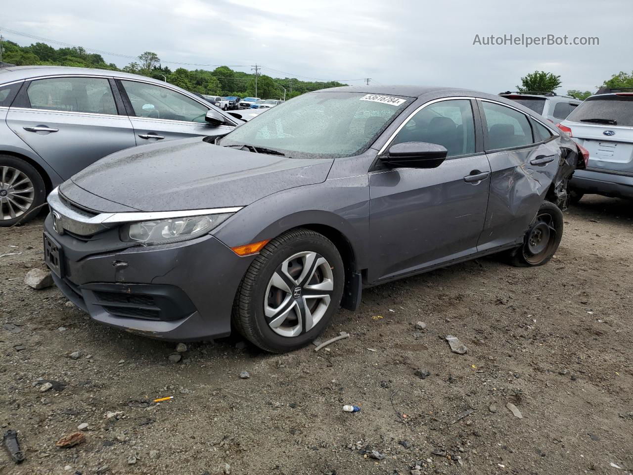 2016 Honda Civic Lx Gray vin: 2HGFC2F50GH508184