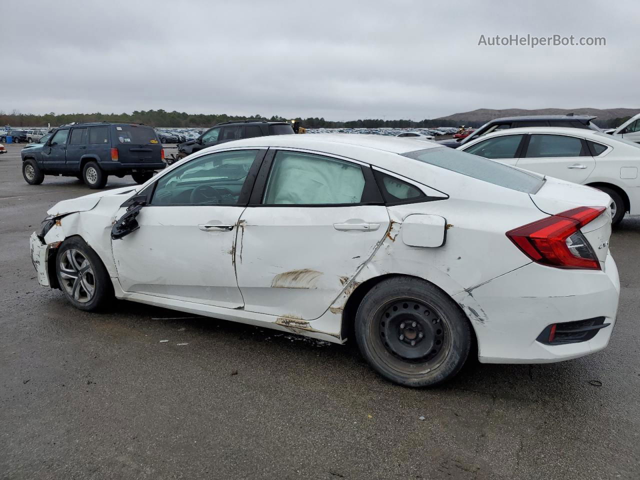 2017 Honda Civic Lx White vin: 2HGFC2F50HH540442