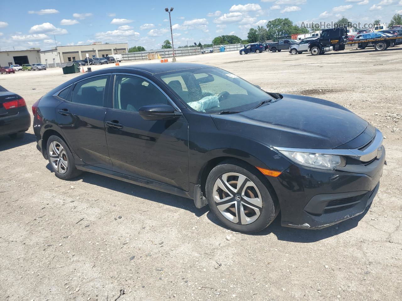 2017 Honda Civic Lx Black vin: 2HGFC2F51HH554866