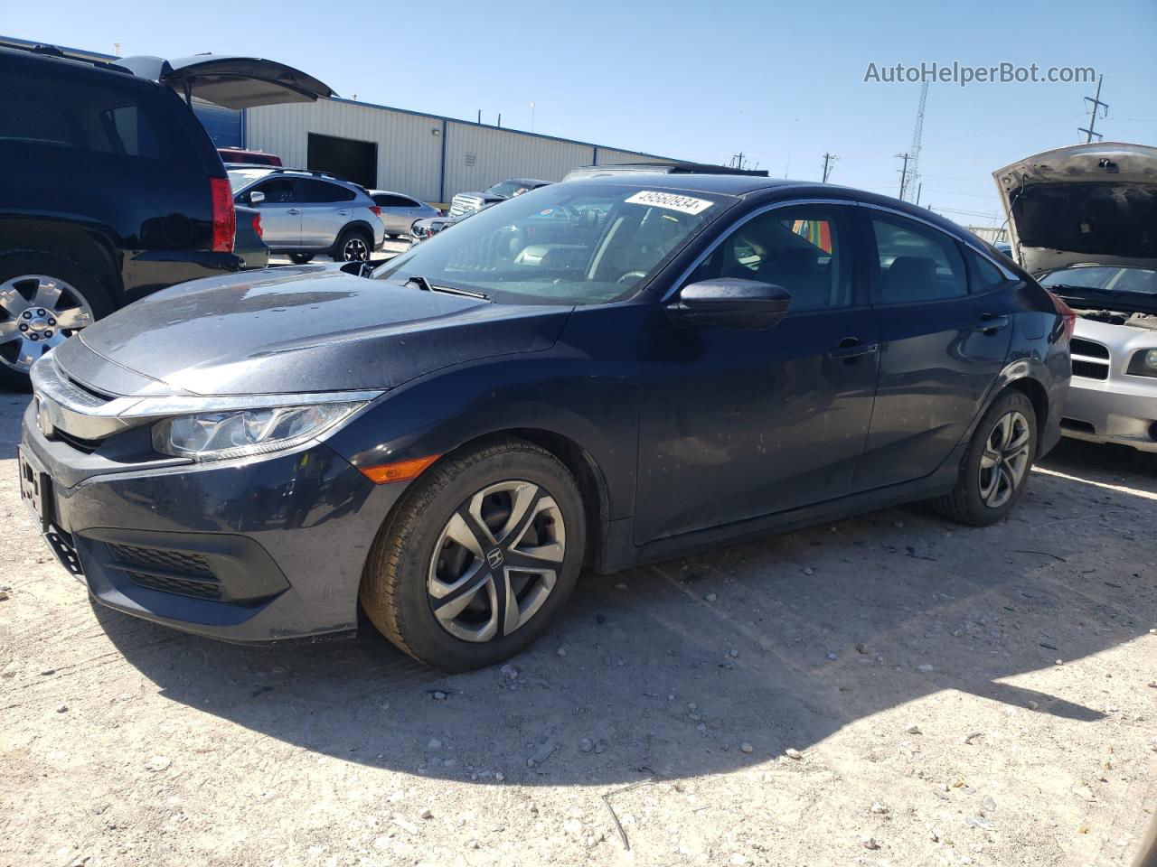 2017 Honda Civic Lx Синий vin: 2HGFC2F51HH576365