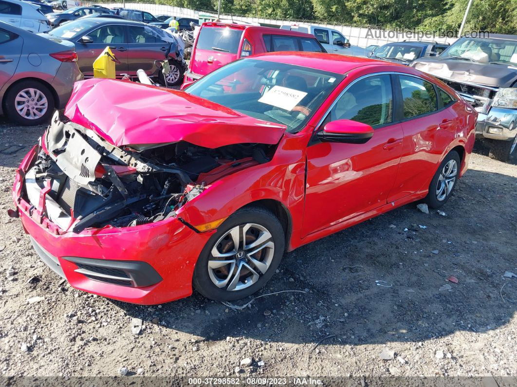 2016 Honda Civic Sedan Lx Red vin: 2HGFC2F52GH545317