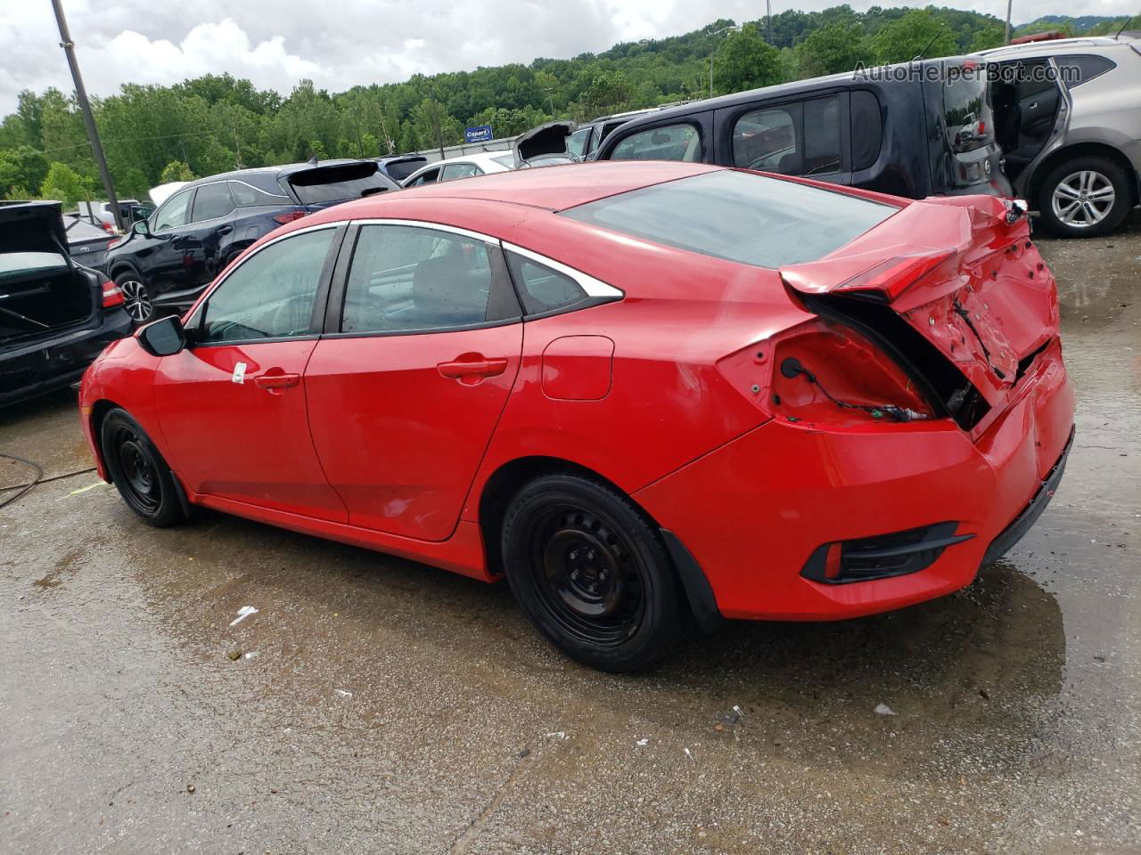 2016 Honda Civic Lx Red vin: 2HGFC2F53GH521415