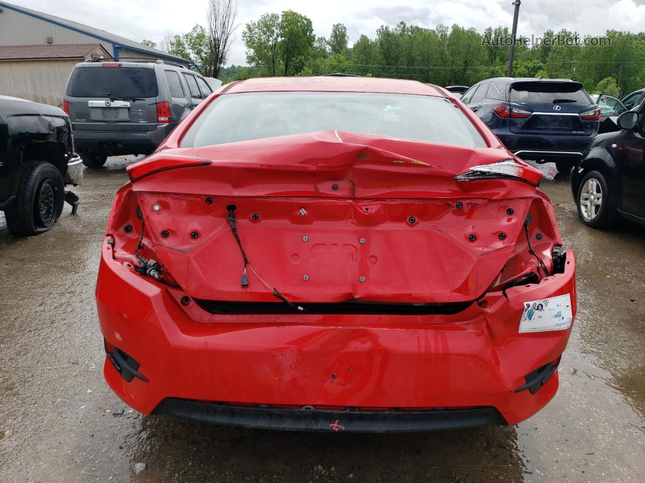 2016 Honda Civic Lx Red vin: 2HGFC2F53GH521415