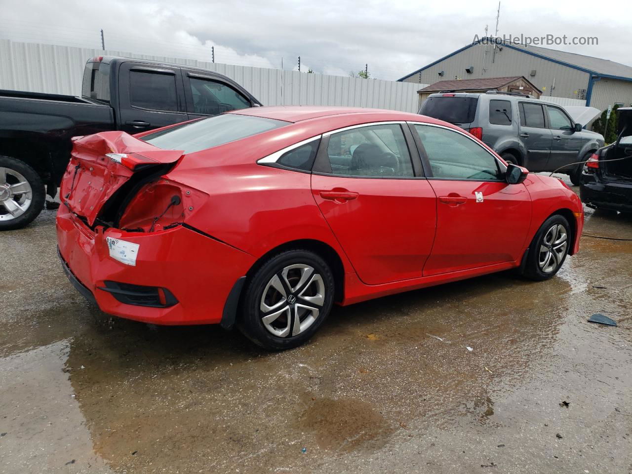 2016 Honda Civic Lx Red vin: 2HGFC2F53GH521415