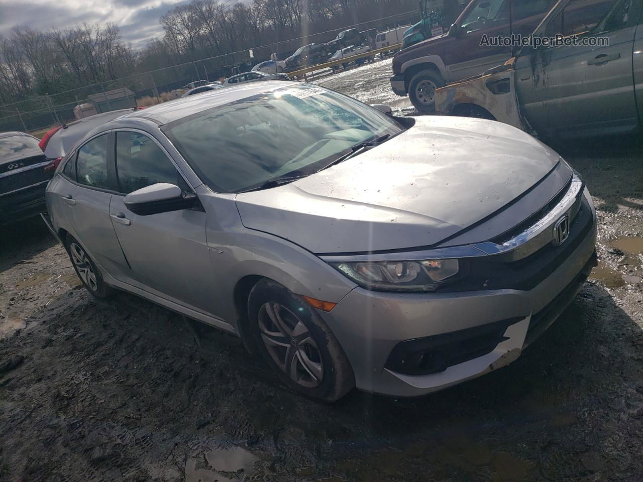 2017 Honda Civic Lx Silver vin: 2HGFC2F53HH500095