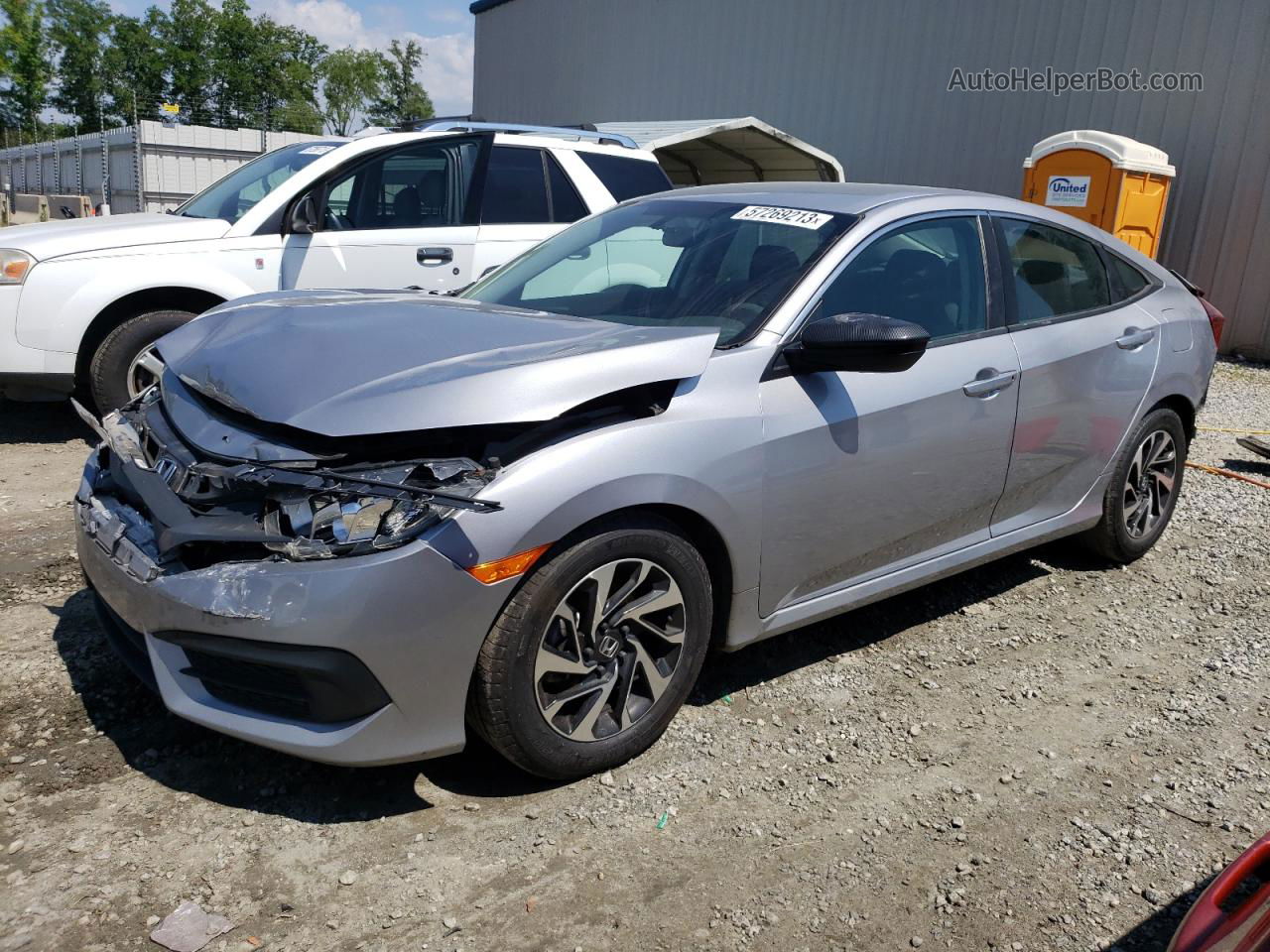 2017 Honda Civic Lx Silver vin: 2HGFC2F53HH562791