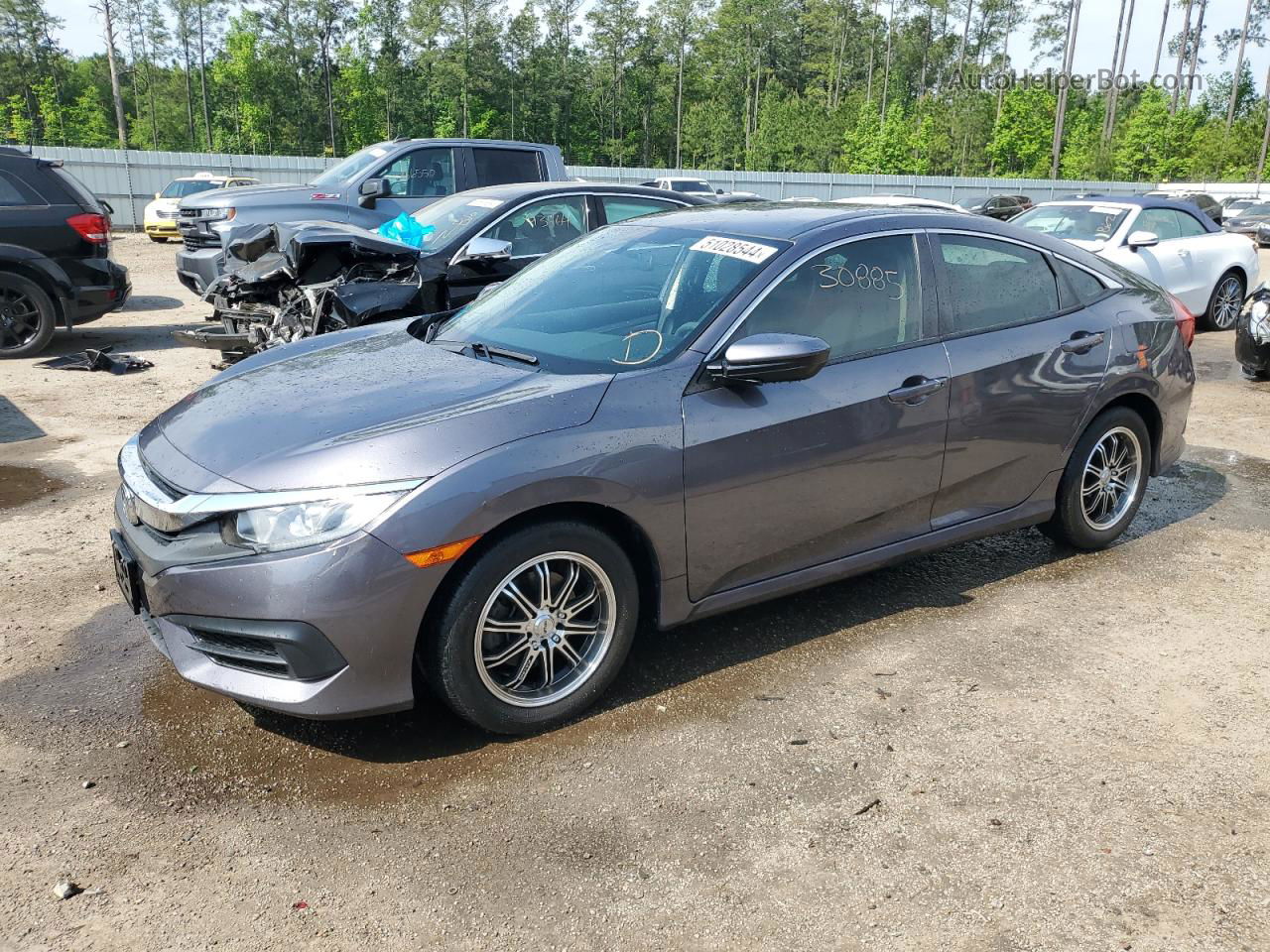 2016 Honda Civic Lx Gray vin: 2HGFC2F54GH536313