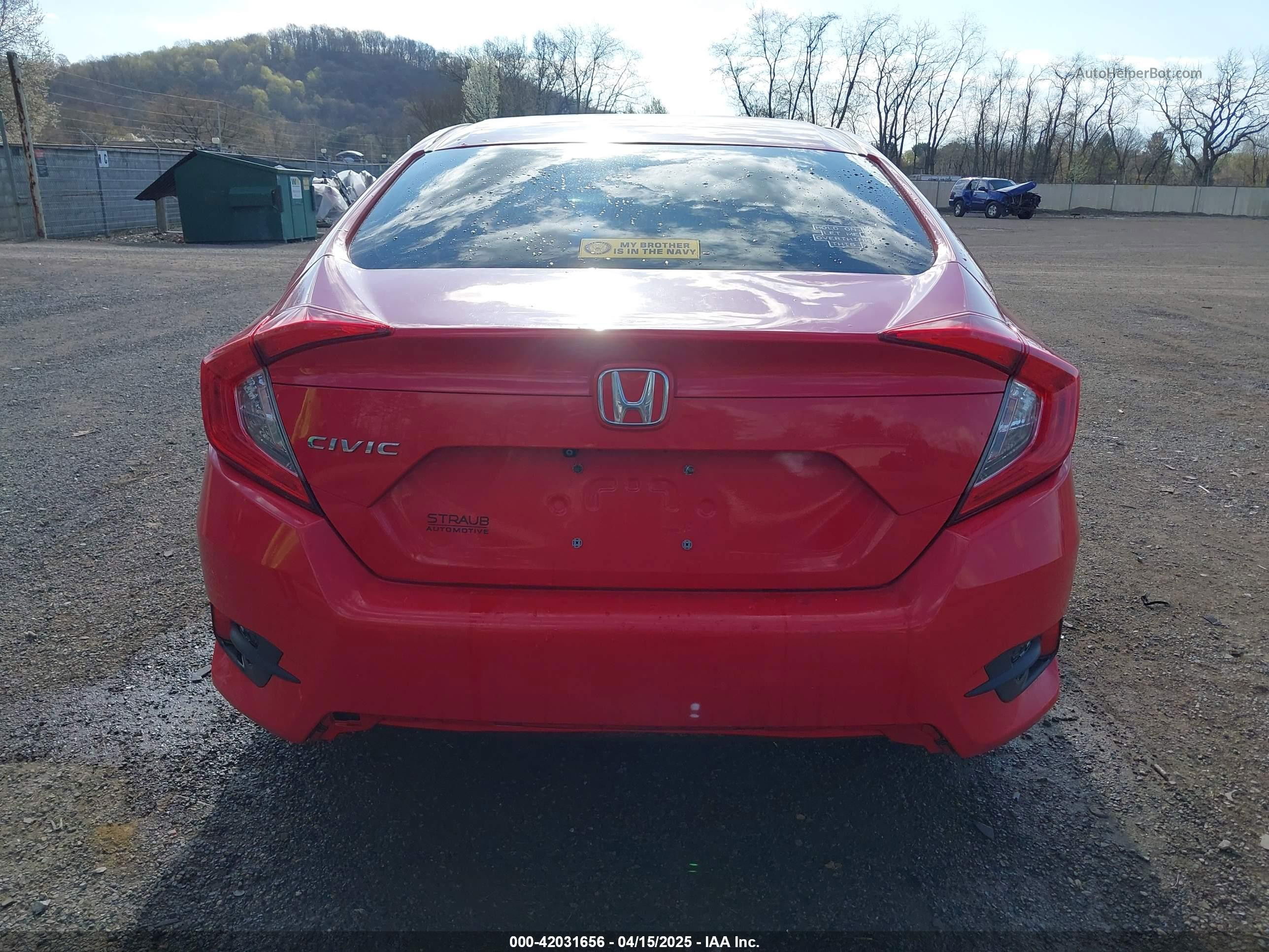 2016 Honda Civic Lx Red vin: 2HGFC2F54GH542239