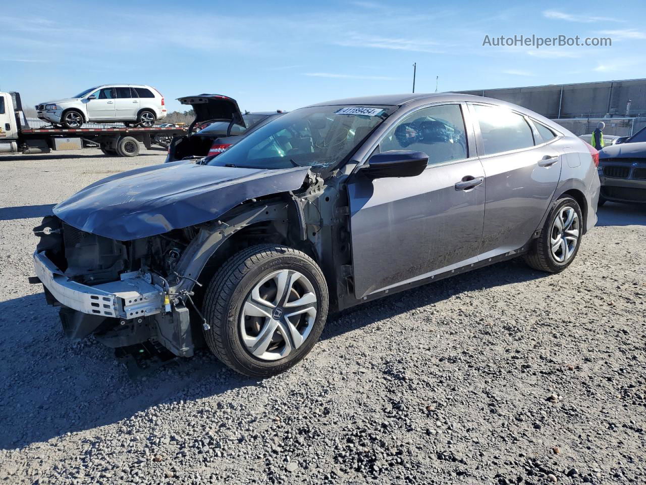 2017 Honda Civic Lx Gray vin: 2HGFC2F54HH505449