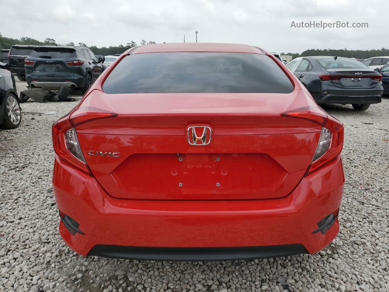 2017 Honda Civic Lx Red vin: 2HGFC2F54HH557275