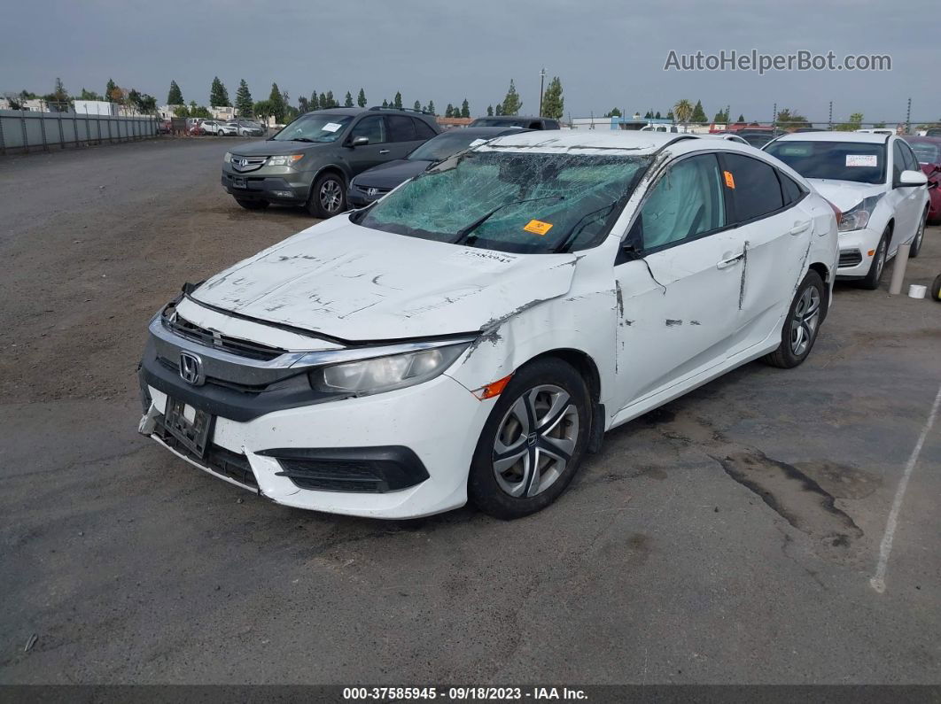 2016 Honda Civic Lx White vin: 2HGFC2F55GH529788