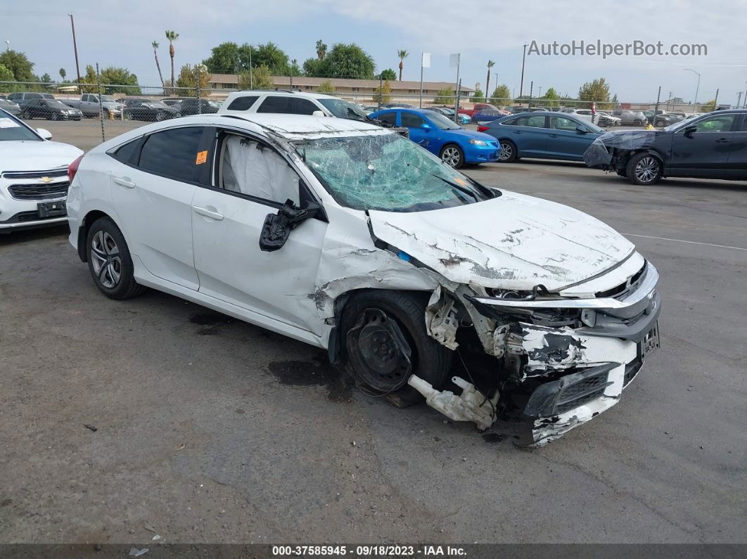 2016 Honda Civic Lx White vin: 2HGFC2F55GH529788