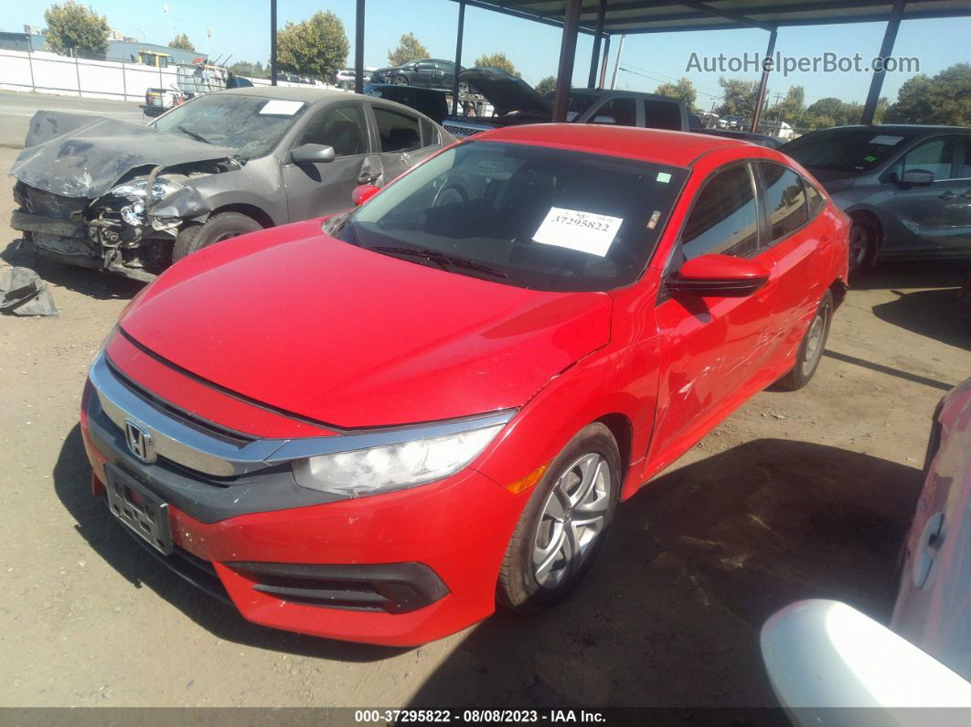 2016 Honda Civic Sedan Lx Red vin: 2HGFC2F55GH538894