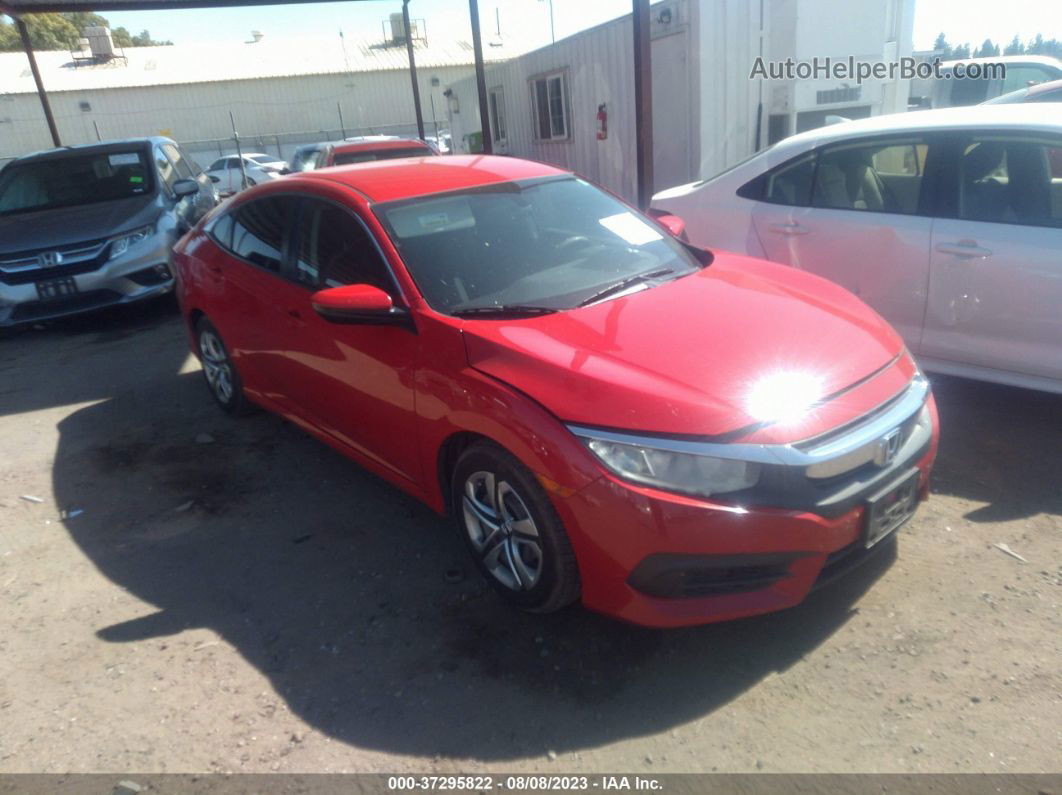 2016 Honda Civic Sedan Lx Red vin: 2HGFC2F55GH538894