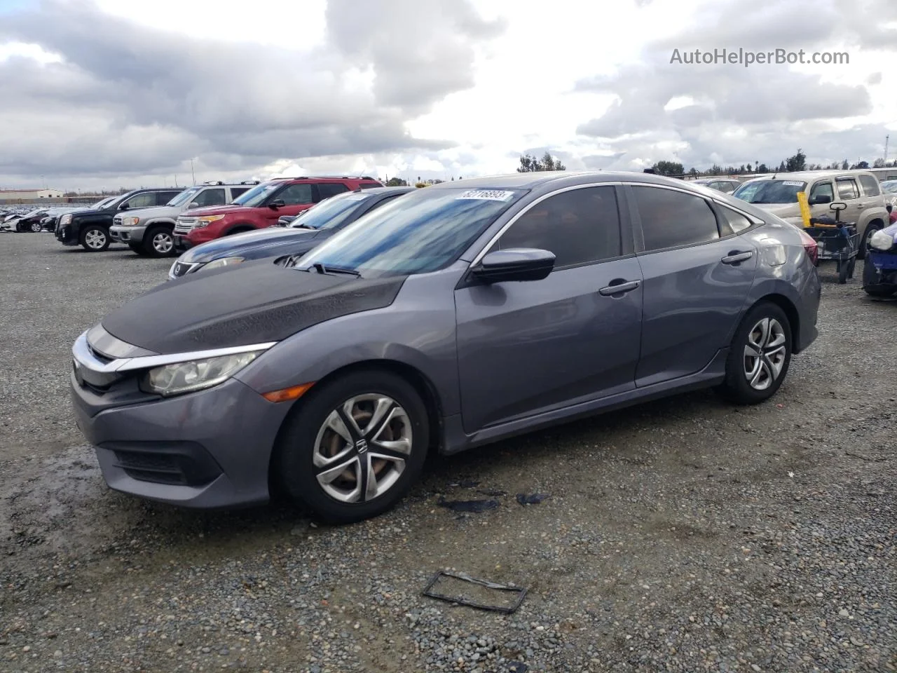 2016 Honda Civic Lx Серый vin: 2HGFC2F55GH557493