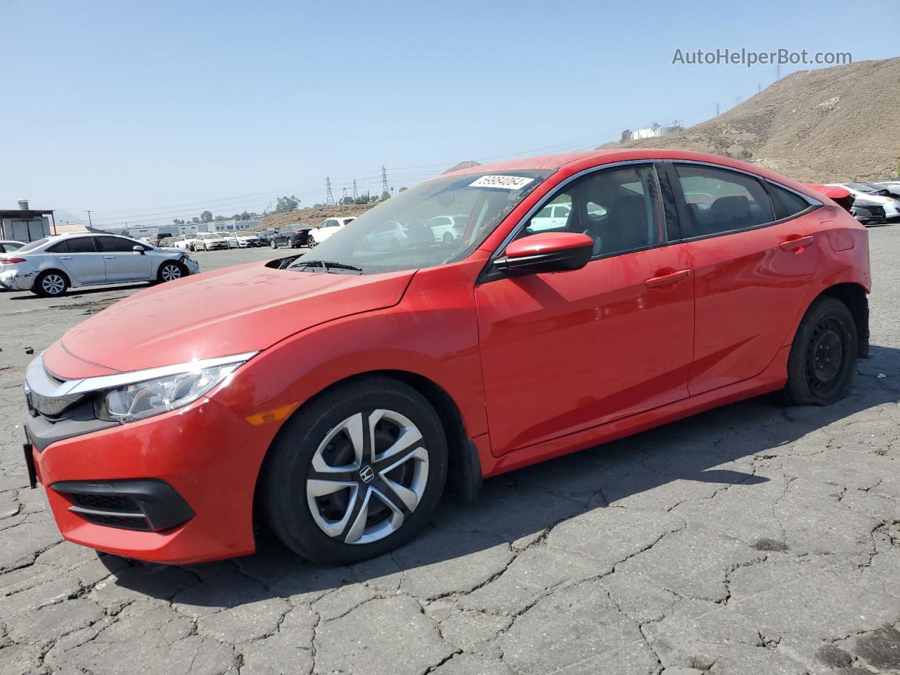 2017 Honda Civic Lx Red vin: 2HGFC2F55HH534748