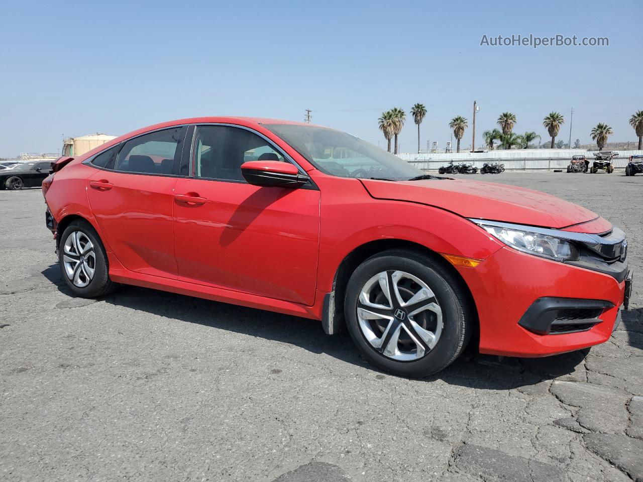 2017 Honda Civic Lx Red vin: 2HGFC2F55HH534748