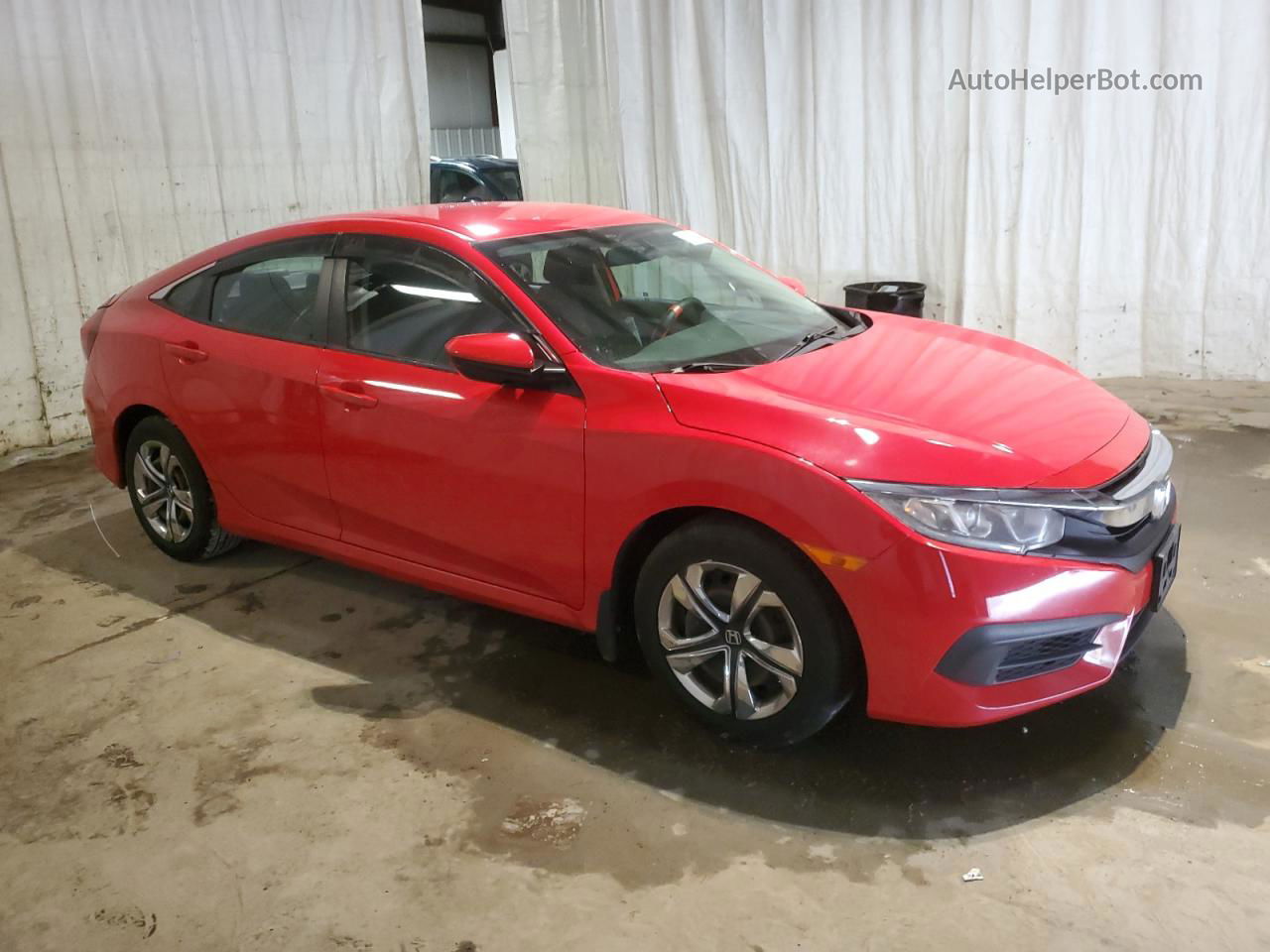 2017 Honda Civic Lx Red vin: 2HGFC2F55HH538184