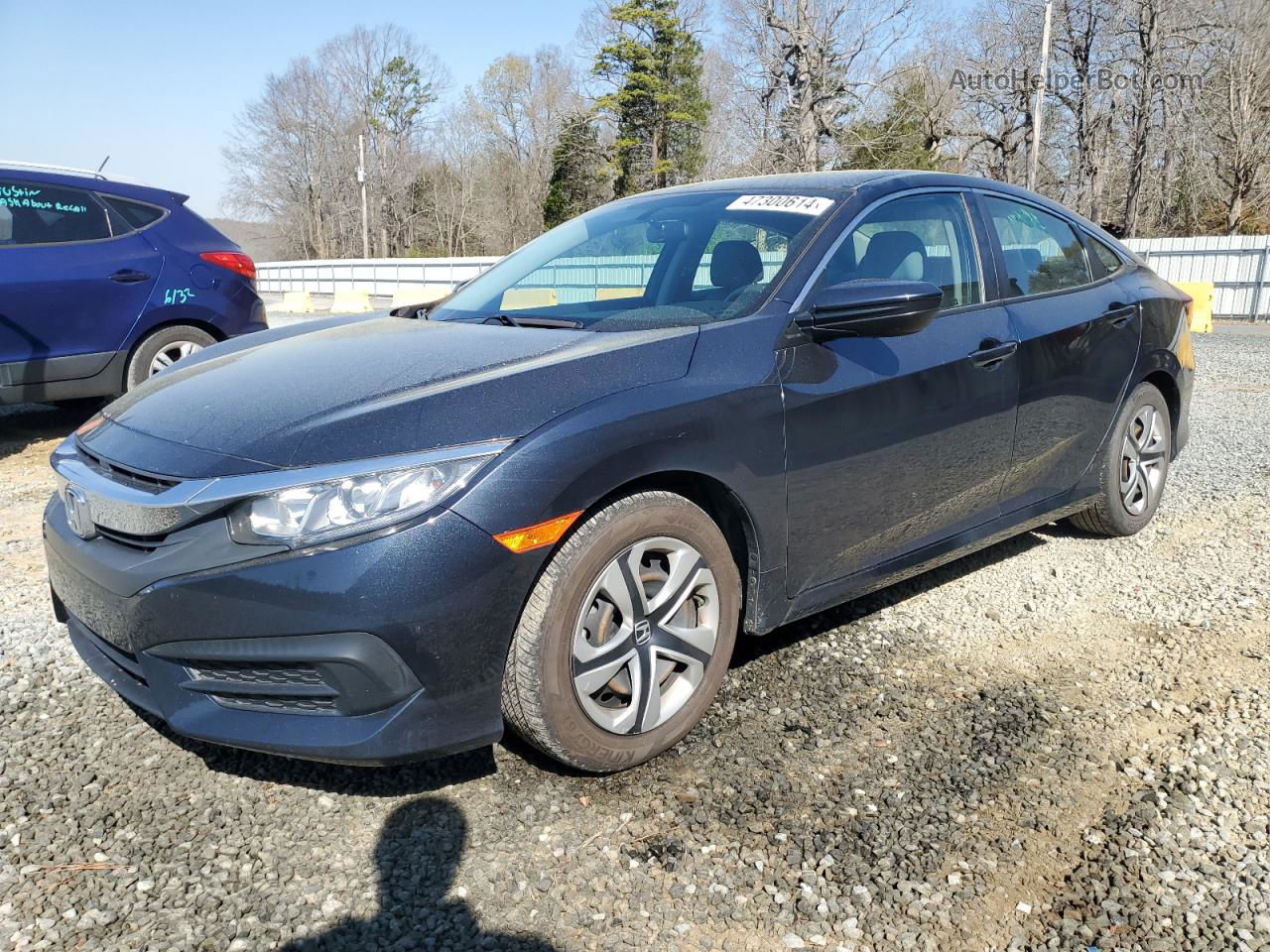 2017 Honda Civic Lx Синий vin: 2HGFC2F55HH568916