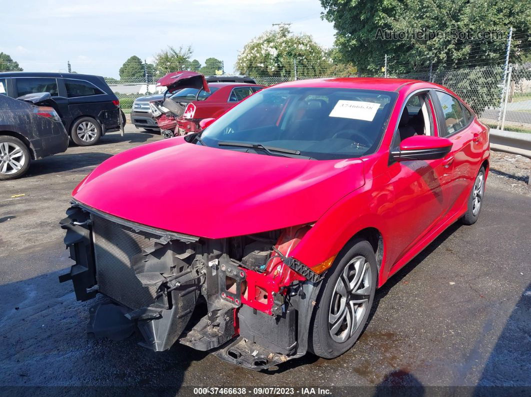 2016 Honda Civic Sedan Lx Red vin: 2HGFC2F56GH525555