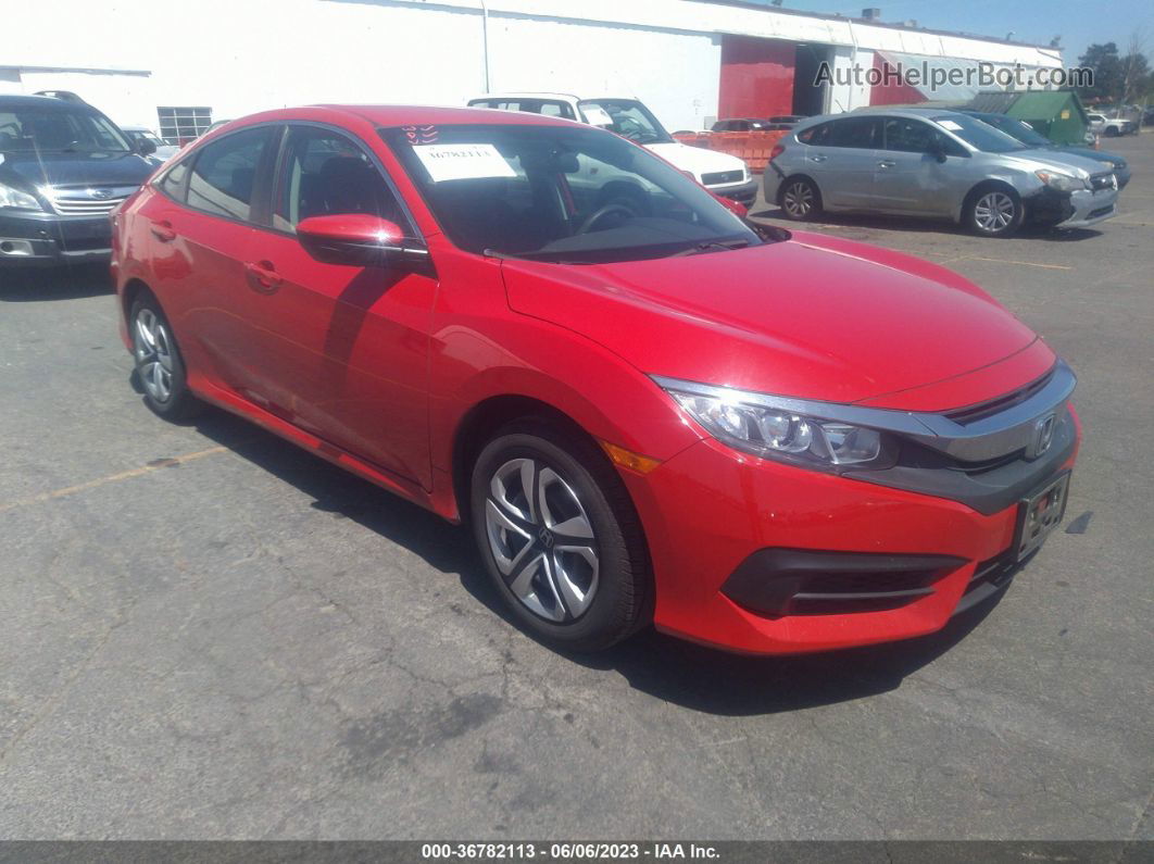 2017 Honda Civic Lx Red vin: 2HGFC2F56HH510023