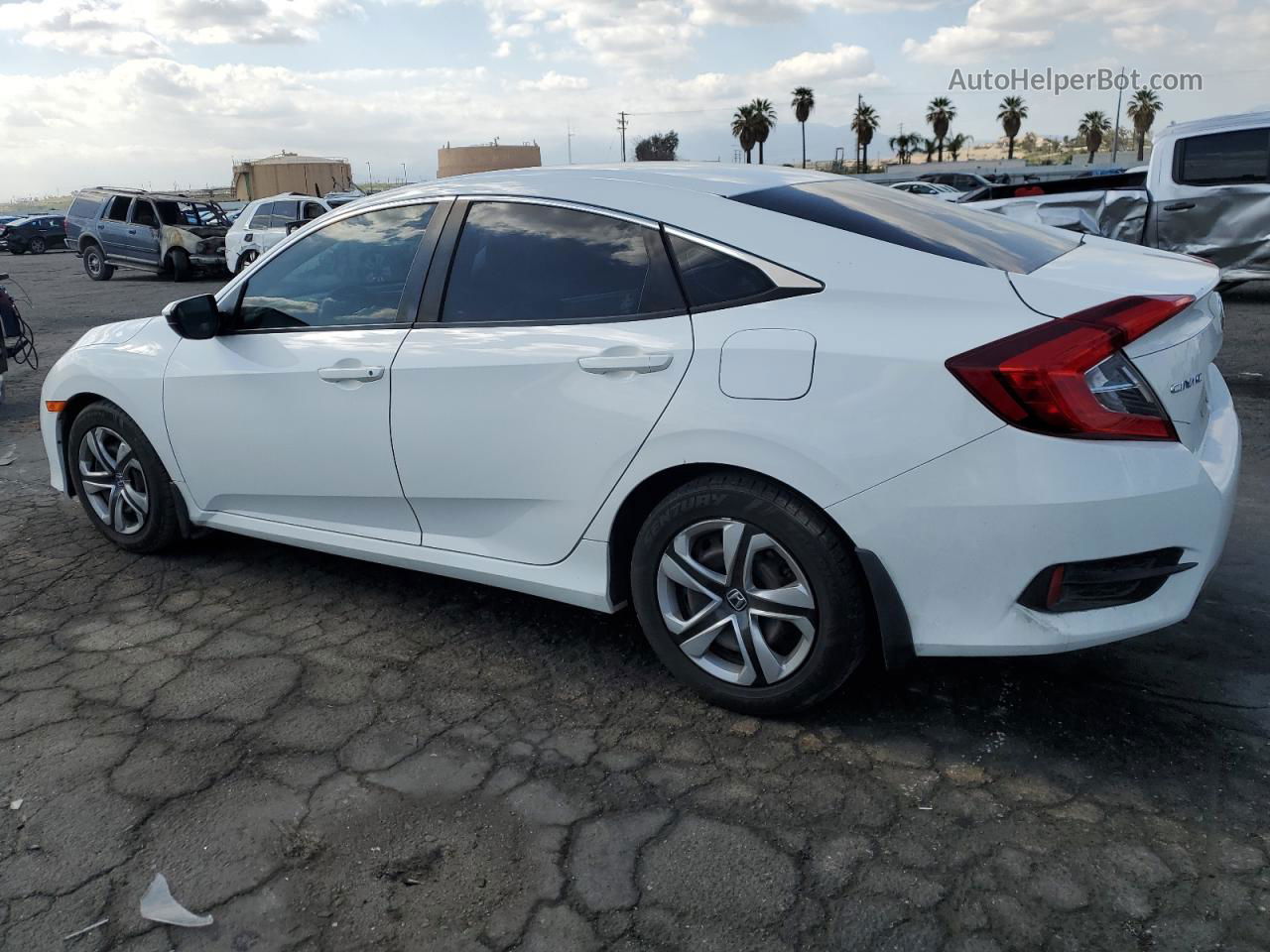 2017 Honda Civic Lx White vin: 2HGFC2F56HH517201