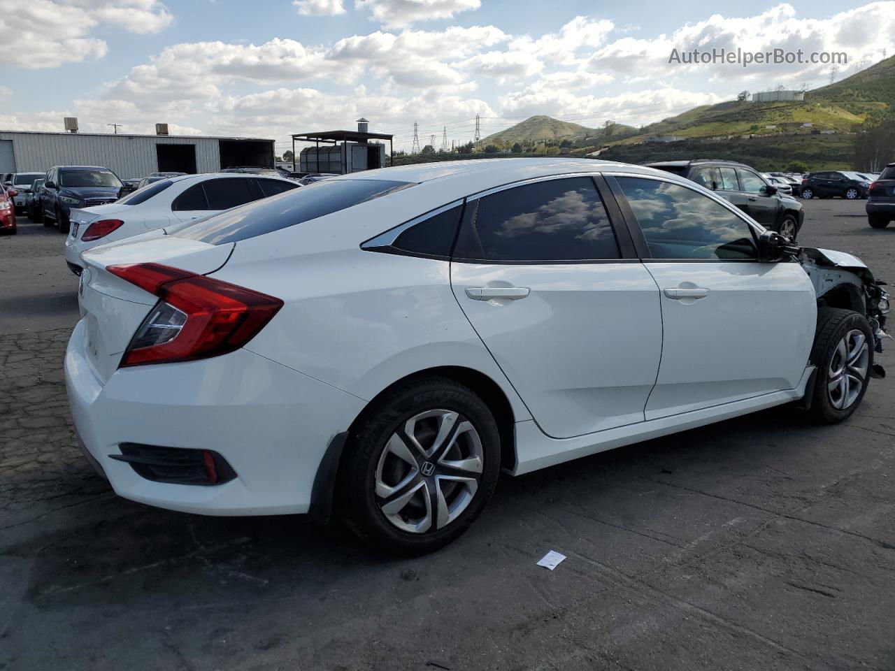 2017 Honda Civic Lx White vin: 2HGFC2F56HH517201