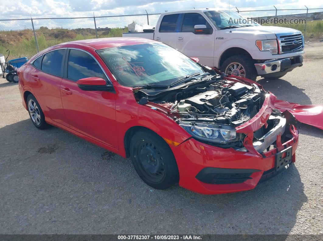 2016 Honda Civic Lx Red vin: 2HGFC2F57GH549508