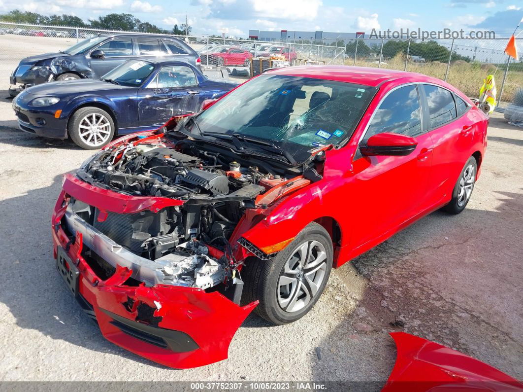 2016 Honda Civic Lx Red vin: 2HGFC2F57GH549508