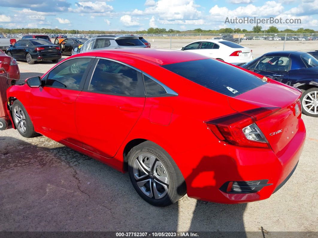 2016 Honda Civic Lx Red vin: 2HGFC2F57GH549508