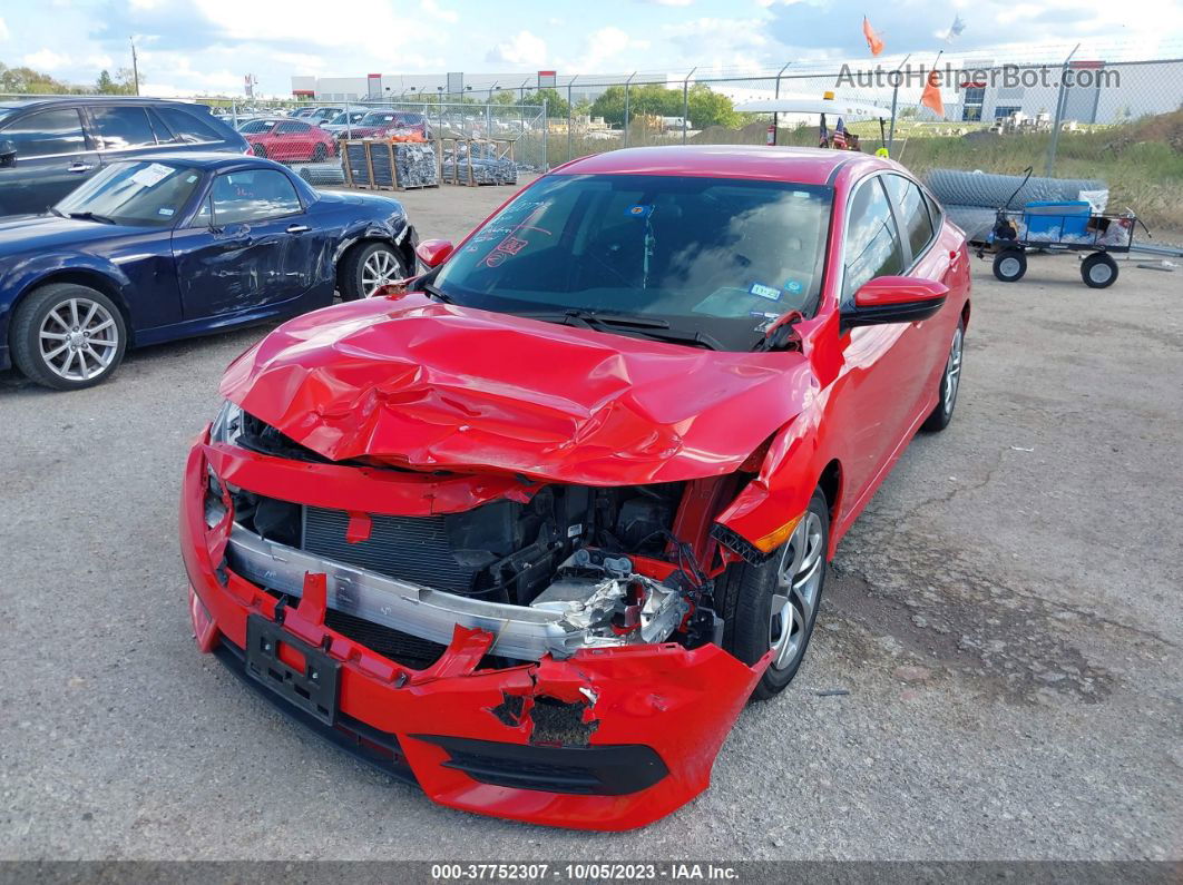 2016 Honda Civic Lx Red vin: 2HGFC2F57GH549508