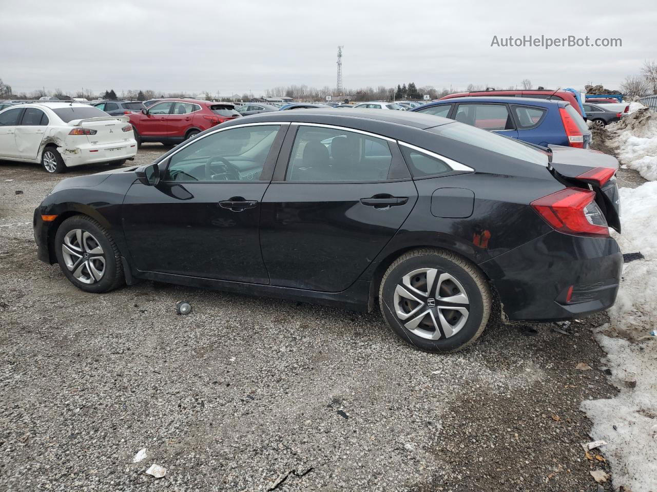 2017 Honda Civic Lx Black vin: 2HGFC2F57HH021016