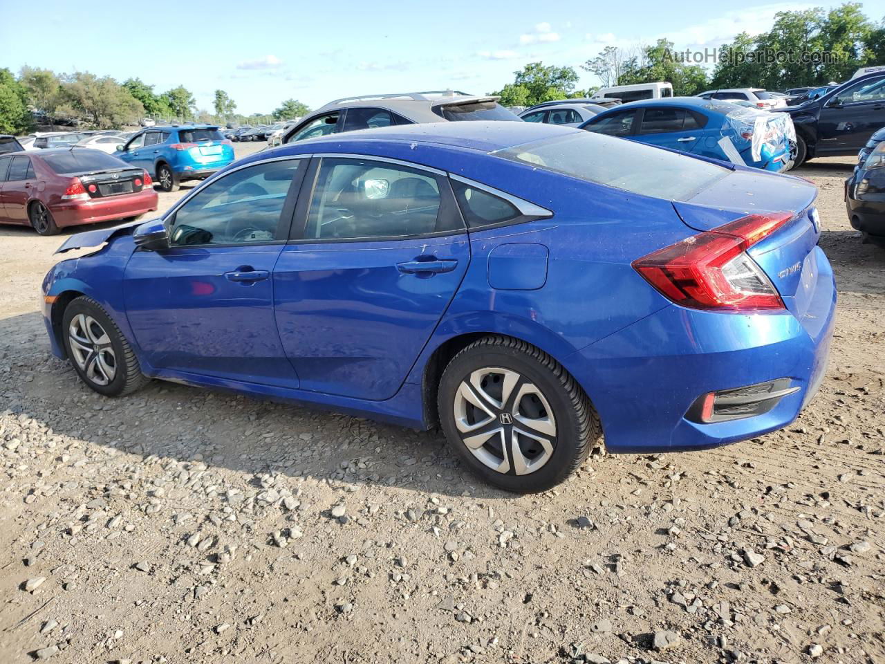 2017 Honda Civic Lx Blue vin: 2HGFC2F57HH519605