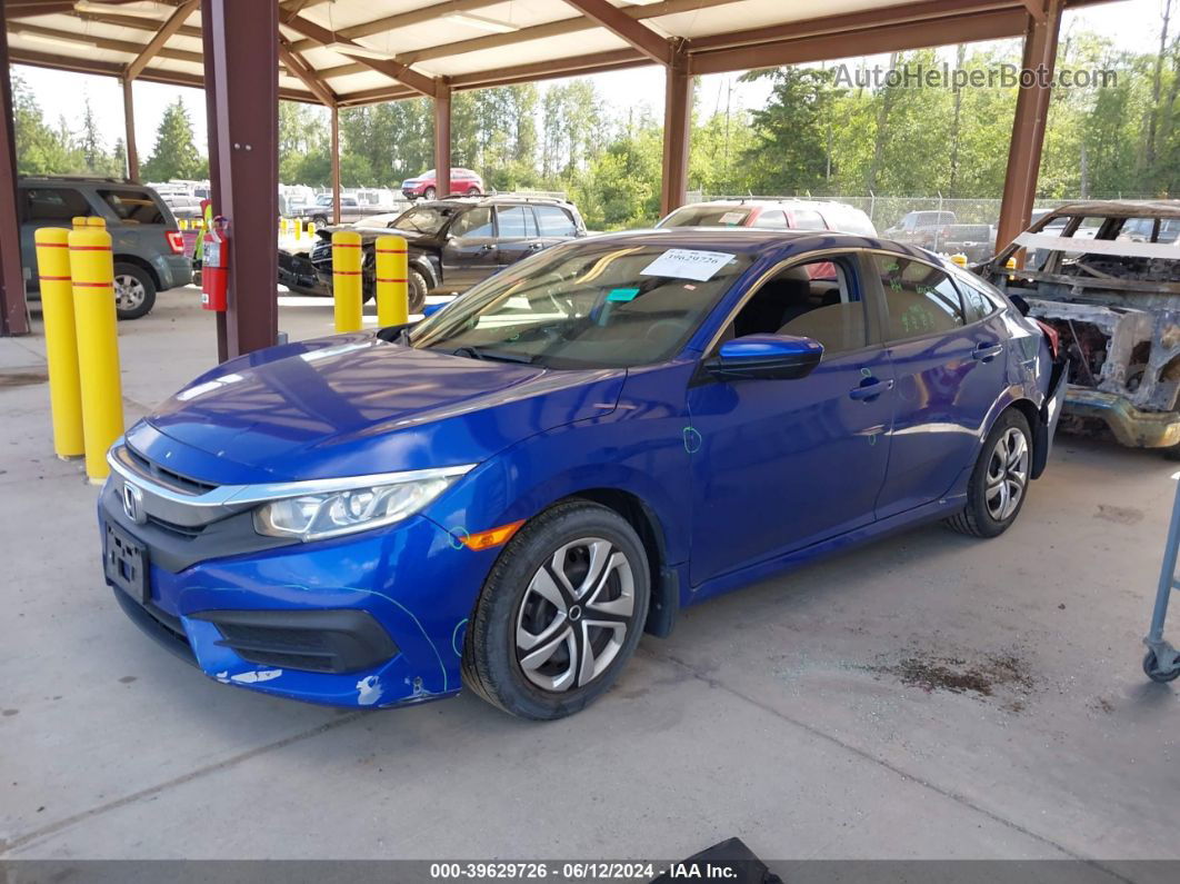 2017 Honda Civic Lx Blue vin: 2HGFC2F57HH539420