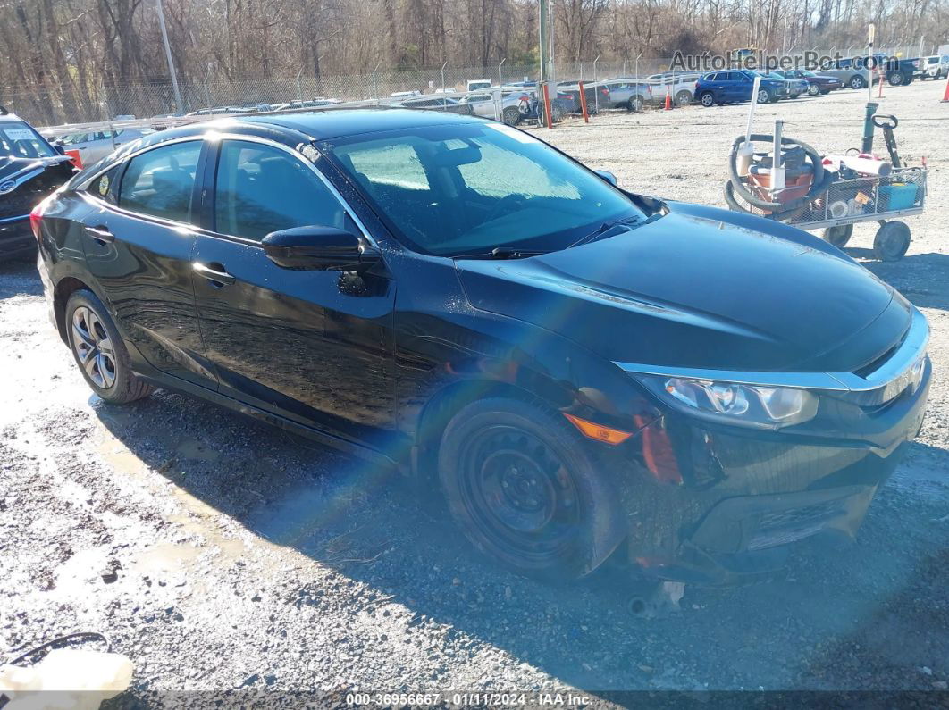 2017 Honda Civic Lx Black vin: 2HGFC2F58HH566917