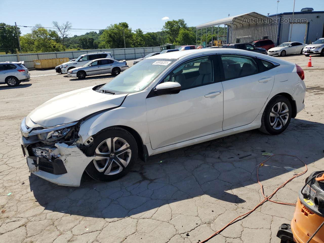 2017 Honda Civic Lx White vin: 2HGFC2F58HH569624