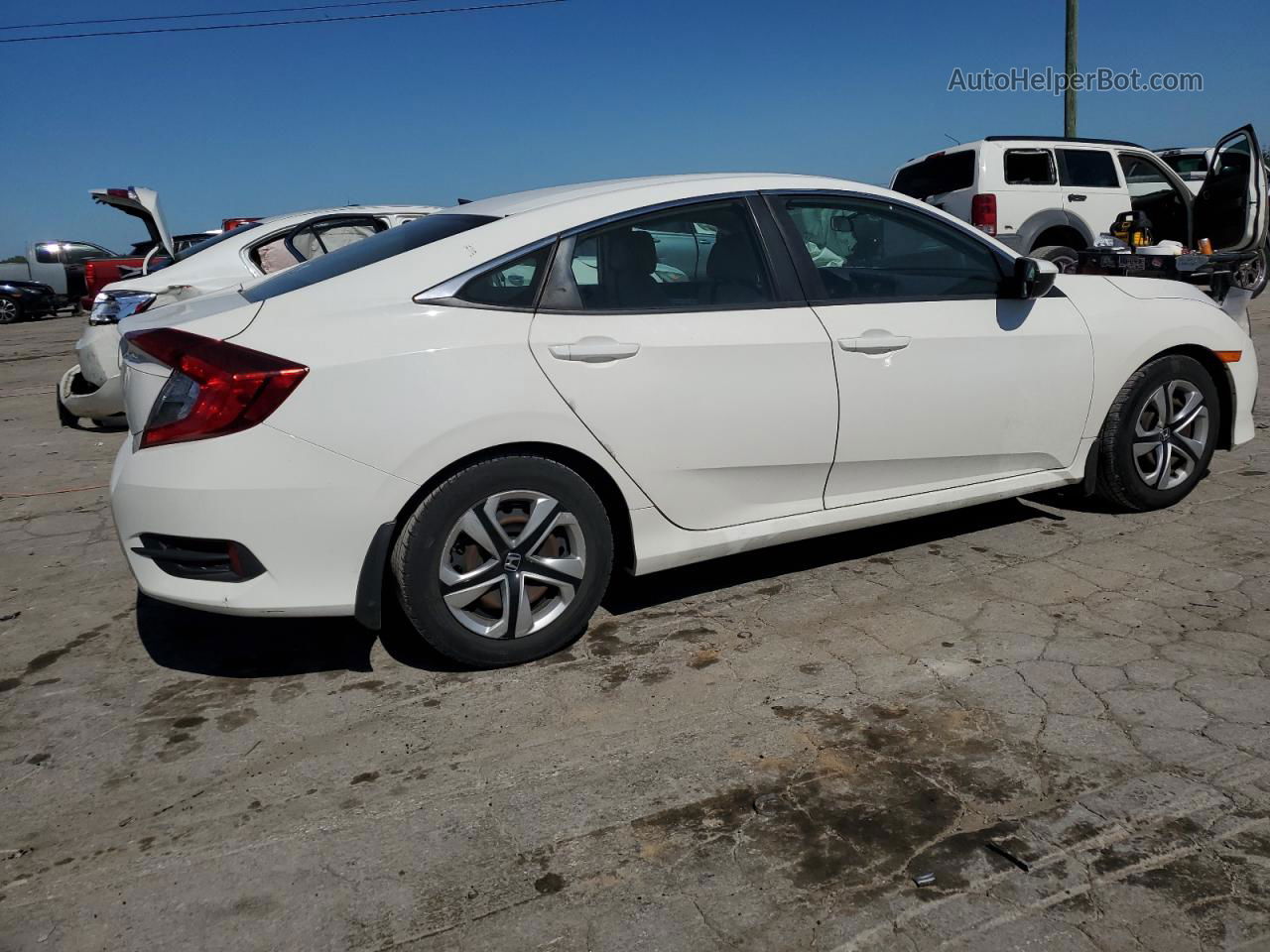 2017 Honda Civic Lx White vin: 2HGFC2F58HH569624