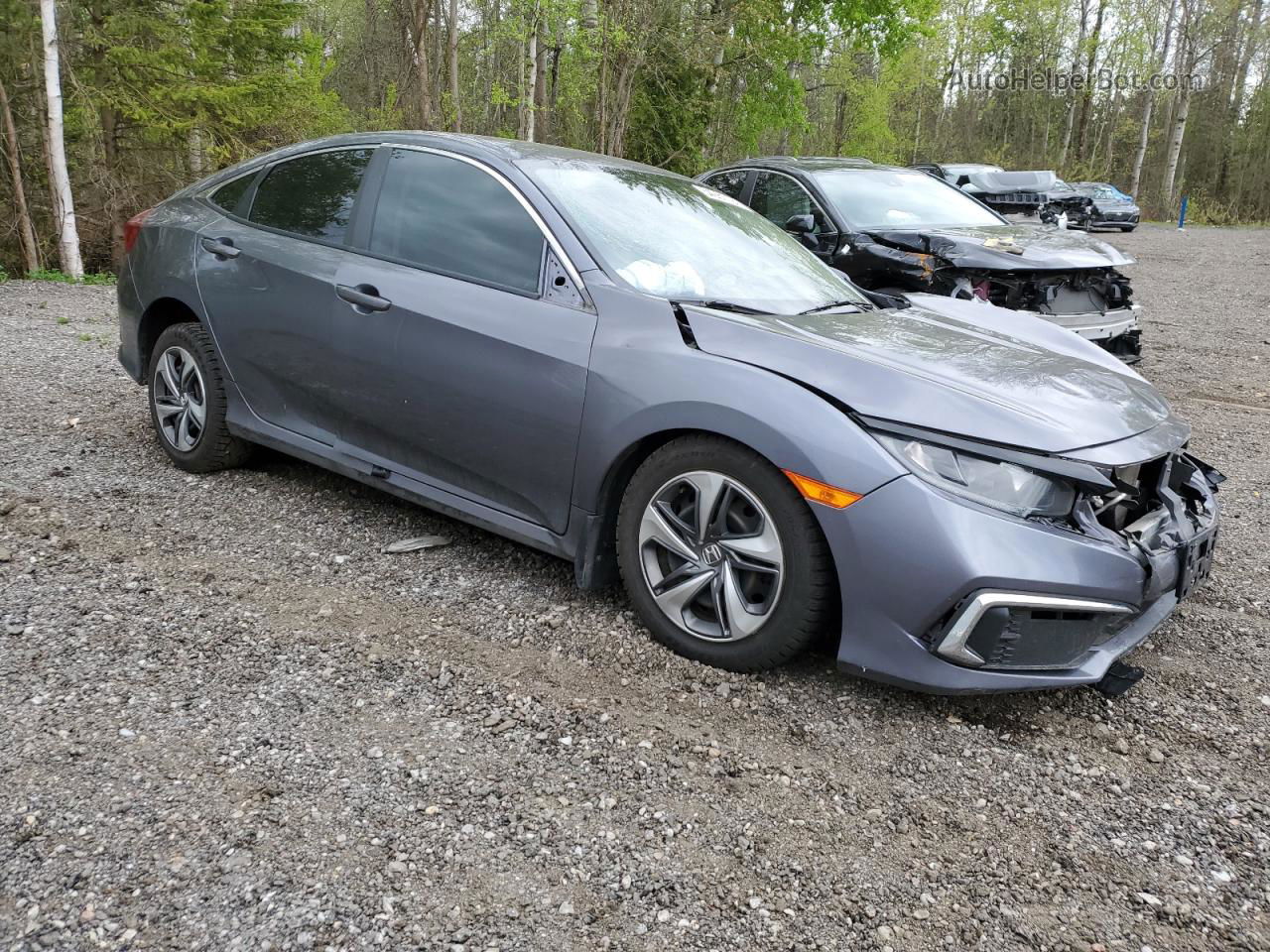 2020 Honda Civic Lx Gray vin: 2HGFC2F58LH005254