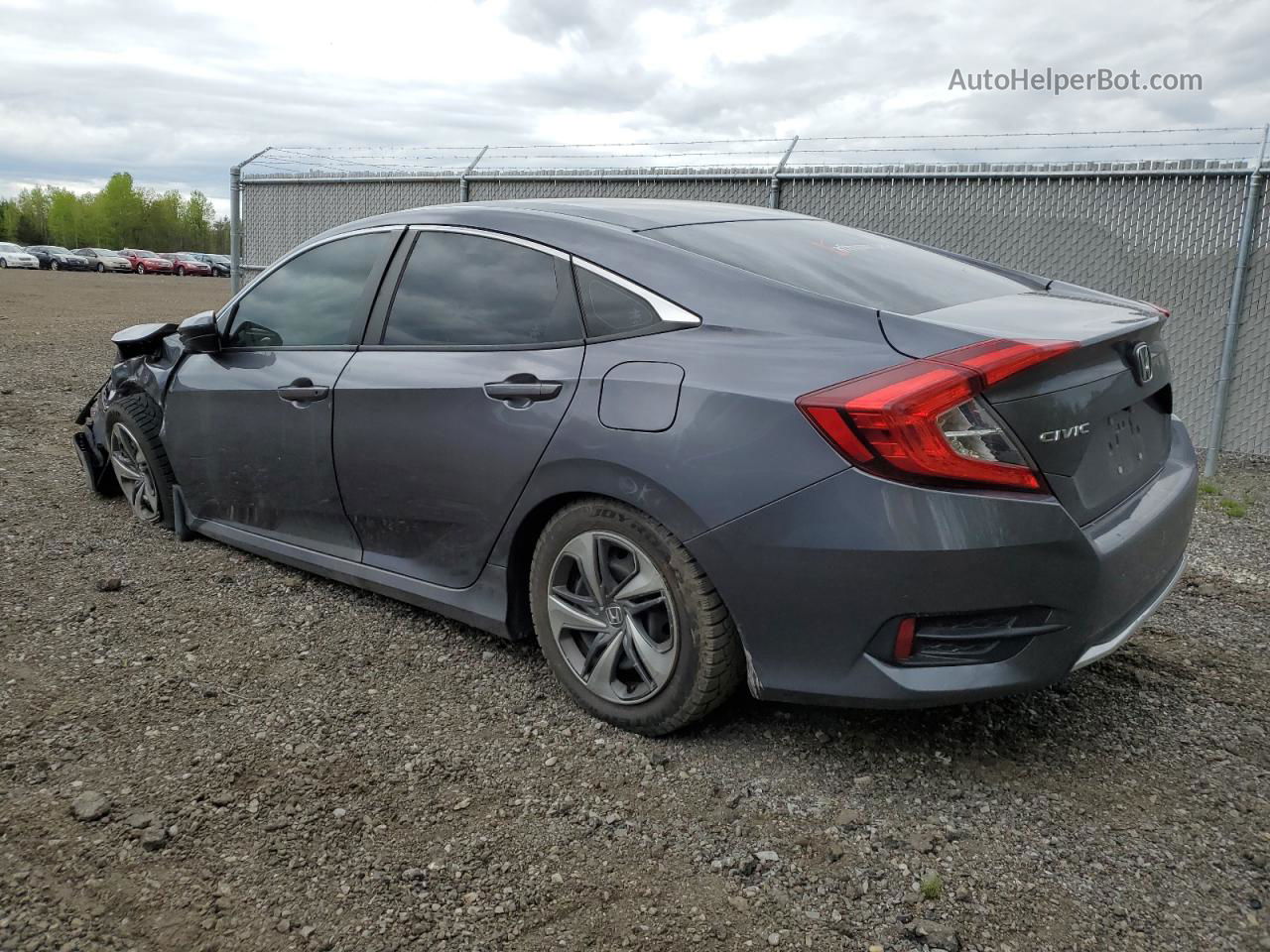 2020 Honda Civic Lx Gray vin: 2HGFC2F58LH005254