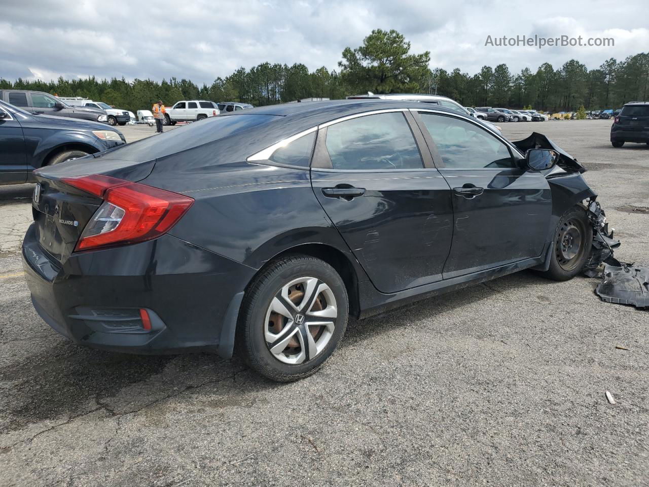 2017 Honda Civic Lx Черный vin: 2HGFC2F59HH500487