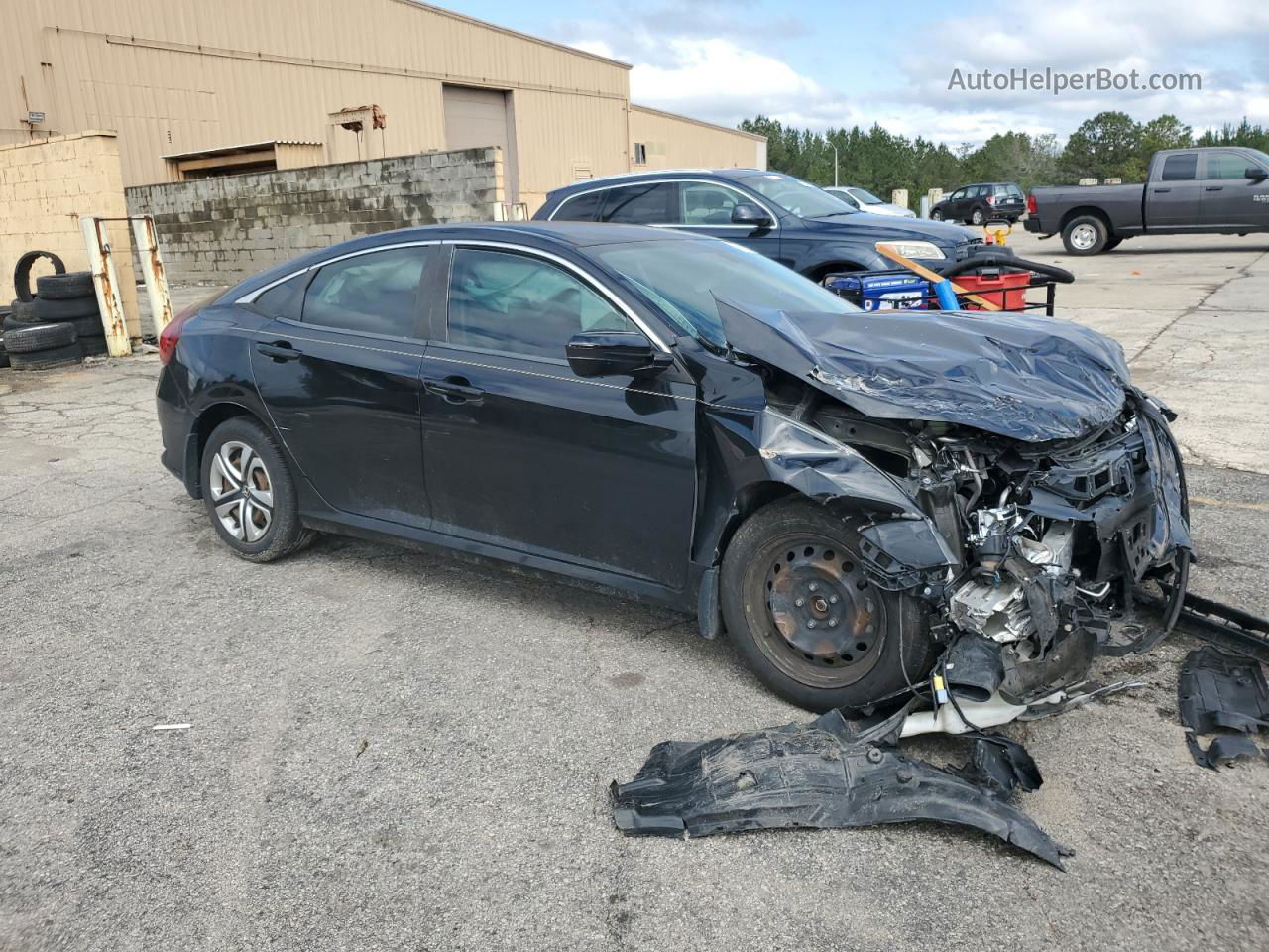 2017 Honda Civic Lx Black vin: 2HGFC2F59HH500487