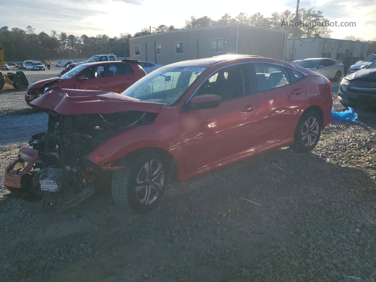 2017 Honda Civic Lx Red vin: 2HGFC2F59HH501316