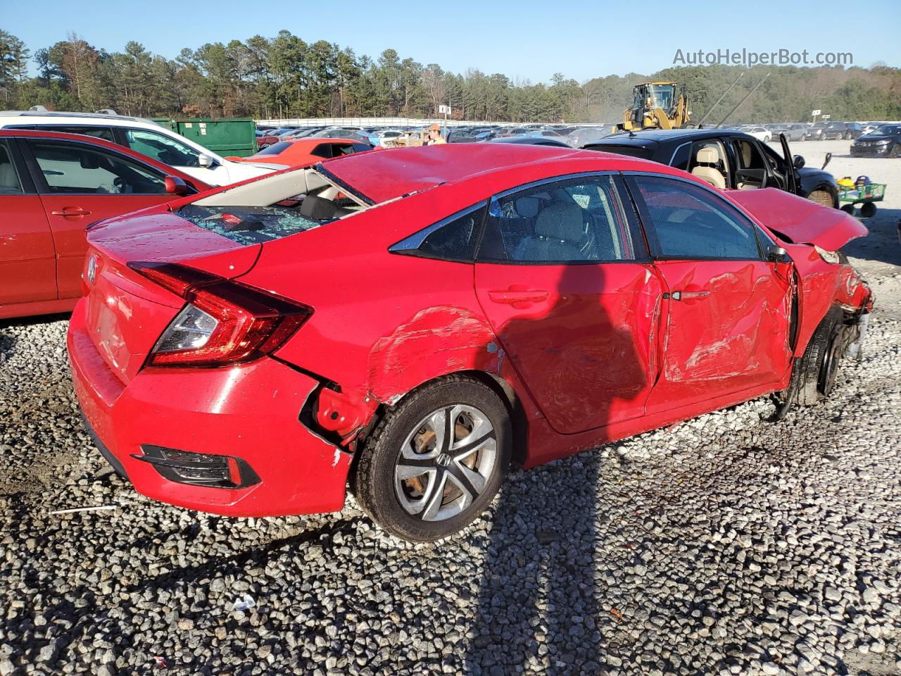 2017 Honda Civic Lx Red vin: 2HGFC2F59HH501316