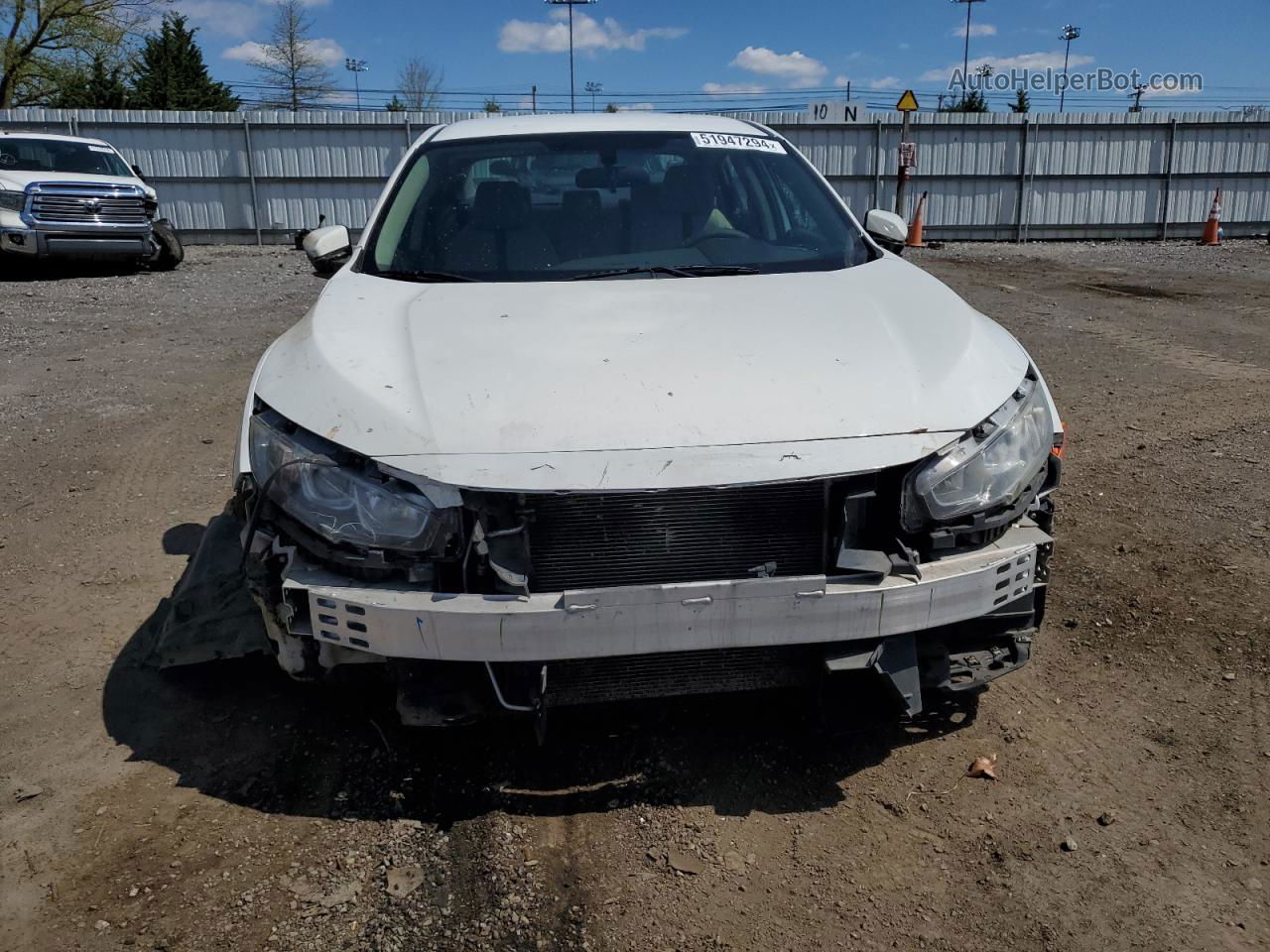 2017 Honda Civic Lx White vin: 2HGFC2F59HH528015