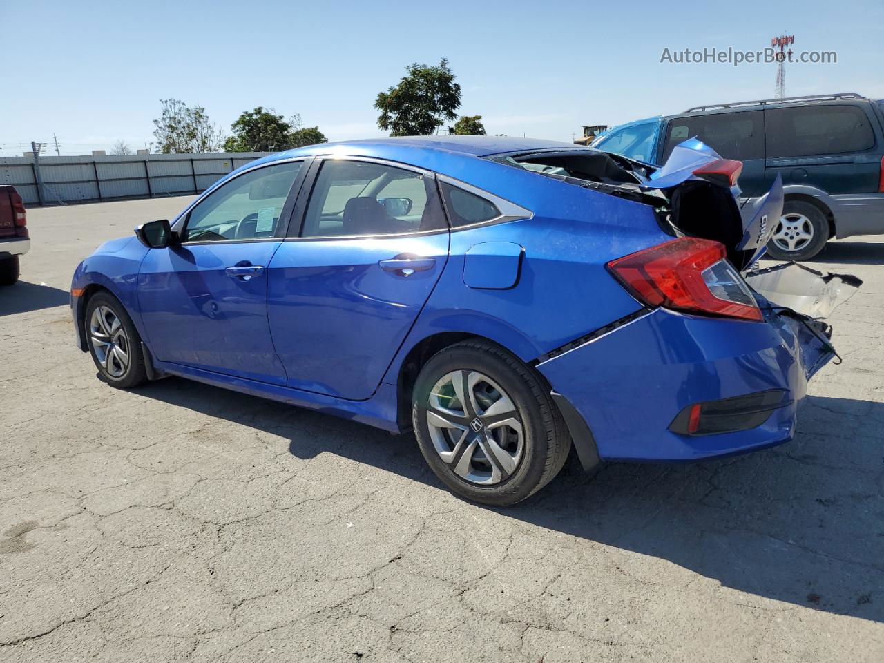 2017 Honda Civic Lx Blue vin: 2HGFC2F59HH550919