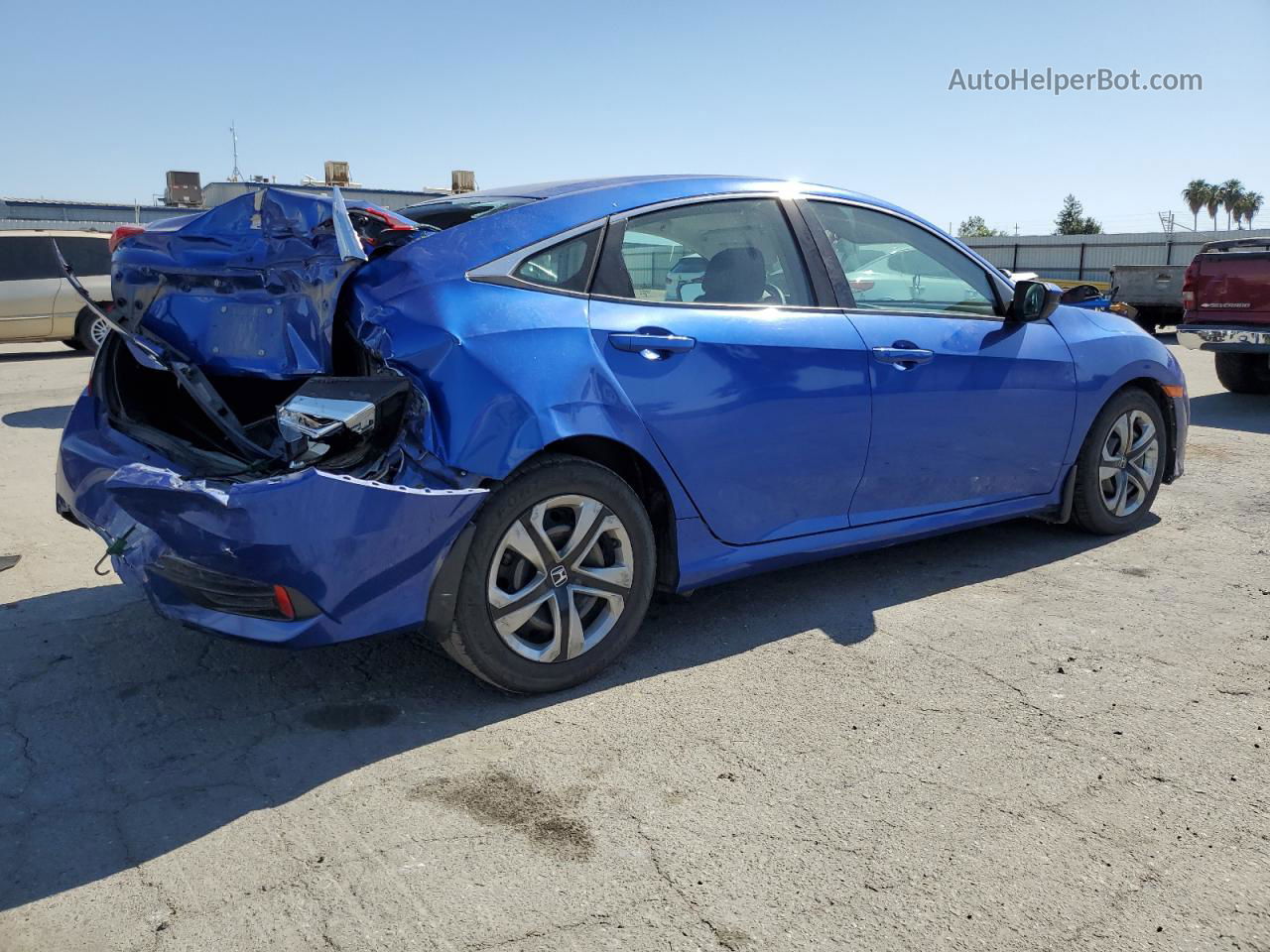 2017 Honda Civic Lx Blue vin: 2HGFC2F59HH550919