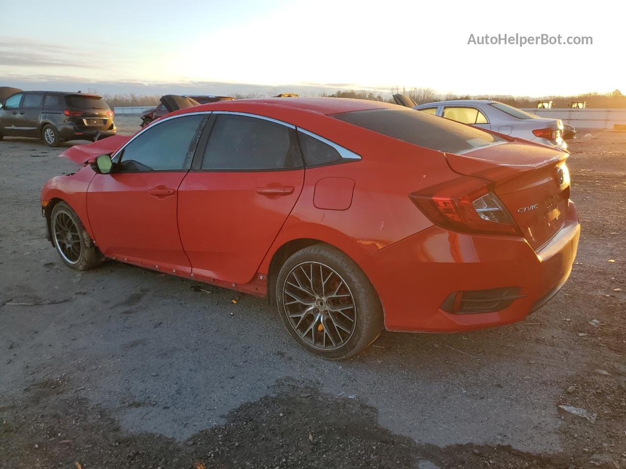 2017 Honda Civic Lx Red vin: 2HGFC2F5XHH520327