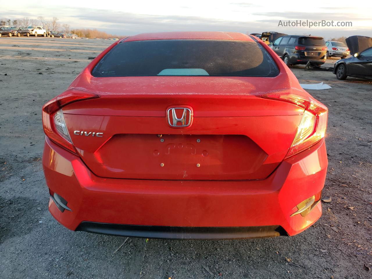 2017 Honda Civic Lx Red vin: 2HGFC2F5XHH520327